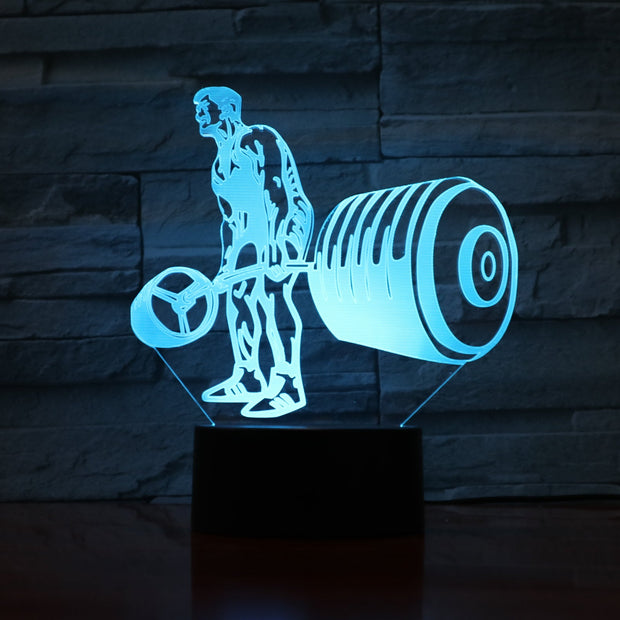 Deadlift 3D Lamp