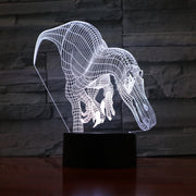 Novelty Dinosaur 3D Illusion Lamp 7 Color Change Touch Switch LED Light Acrylic Desk lamp Atmosphere as Kids Birth Gift 990