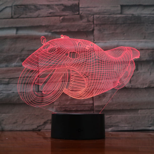 Motobike 3D Lamp