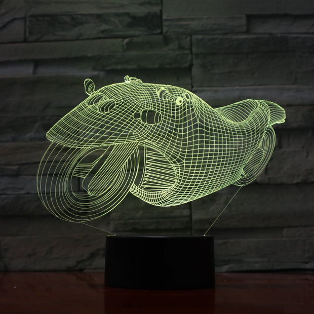 Motobike 3D Lamp