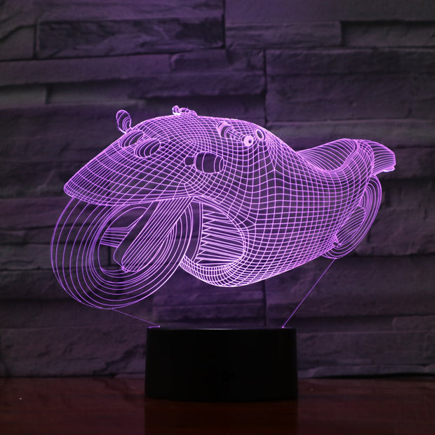 Motobike 3D Lamp
