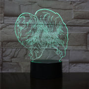 3D Animal Night Light LED Nightlight Dog Table Lamp Decoration Children Birthday New Year Christmas Friend Gift 1898
