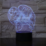 3D Animal Night Light LED Nightlight Dog Table Lamp Decoration Children Birthday New Year Christmas Friend Gift 1898