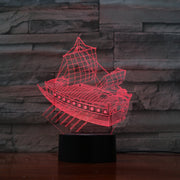 Sailing Ship 3D Lamp