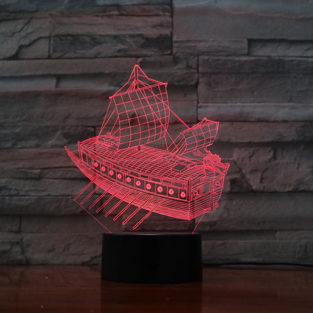Sailing Ship 3D Lamp