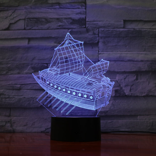 Sailing Ship 3D Lamp