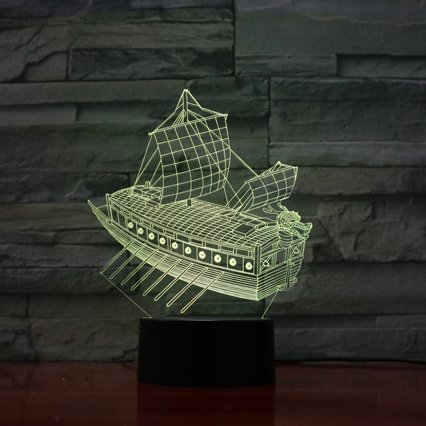Sailing Ship 3D Lamp