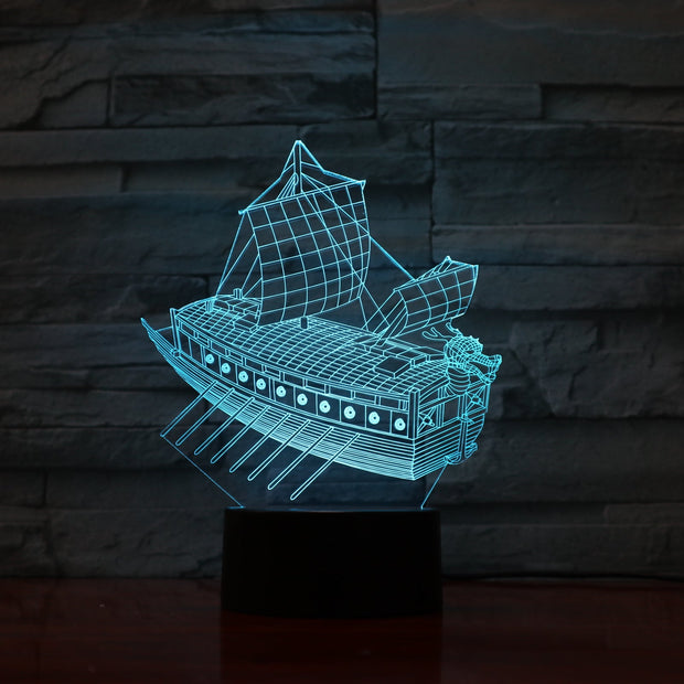 Sailing Ship 3D Lamp