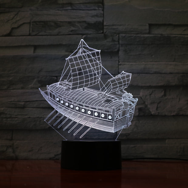 Sailing Ship 3D Lamp