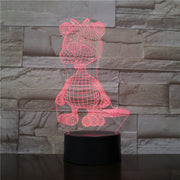 Cute Dog Lamp 3D Night Light Kid Toy LED 3D Touch Table Lamp 7 Colors Flashing LED Light Christmas Decorations for Home 1947
