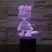Cute Dog Lamp 3D Night Light Kid Toy LED 3D Touch Table Lamp 7 Colors Flashing LED Light Christmas Decorations for Home 1947