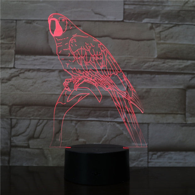 3D Night Lamp Bird branches Decor Atmosphere Night Light Desk Table 7 Color Change Lava Lampara RGB Kid Toys Holiday Gift 2811
