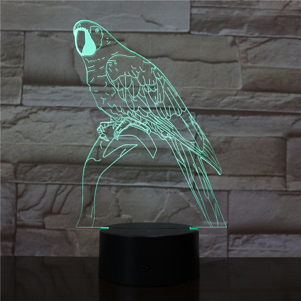 3D Night Lamp Bird branches Decor Atmosphere Night Light Desk Table 7 Color Change Lava Lampara RGB Kid Toys Holiday Gift 2811