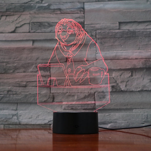 Flash The Sloth 3D Lamp