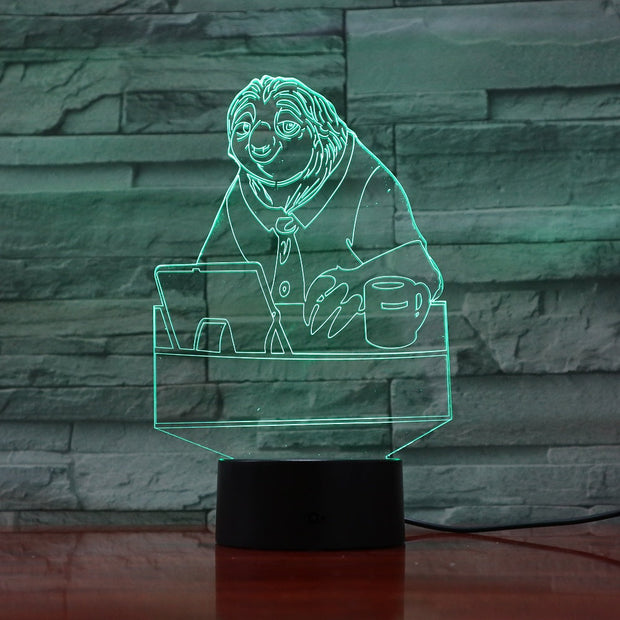 Flash The Sloth 3D Lamp