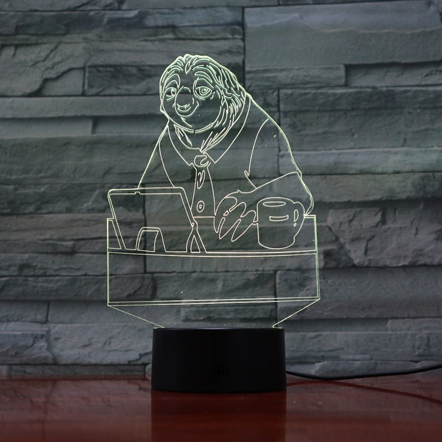 Flash The Sloth 3D Lamp