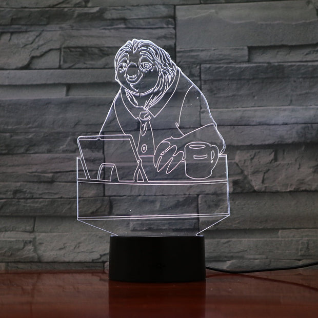 Flash The Sloth 3D Lamp