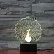Peacock 3D Lamp