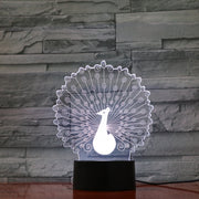 Peacock 3D Lamp