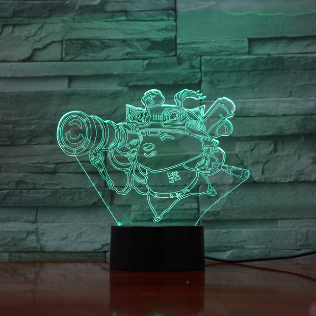 Teemo 3D Lamp