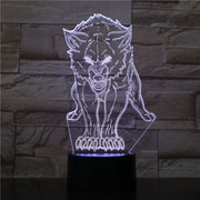 Animal Wolf Decor 3D LED Nightlights Colorful Wolf Design Table Lamp teen wolf Illusion Lights Bedroom Modern Decor 1544