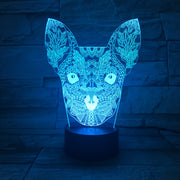 New Style Dog Colorful 3D Visual Touch Desk Table Light LED Acrylic Lamp Creative led night light Home Decor Holida AW-669
