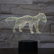 New Dog 3D LED Night Light 7 Color Flashing Touch Usb Illusion Mood Lamp USB Sleep Table Lighting Kids Birthday Gifts 1563