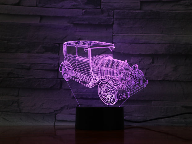 Retro Car 3D Lamp