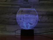 3D Night Light Fish Tank shape Acrylic LED Illusion USB Night Light Desk Lamp Home Decor Christmas Gift Atmosphere lamp 1322