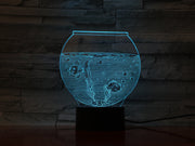 3D Night Light Fish Tank shape Acrylic LED Illusion USB Night Light Desk Lamp Home Decor Christmas Gift Atmosphere lamp 1322