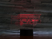 Fire Truck 3D Lamp