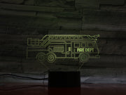 Fire Truck 3D Lamp
