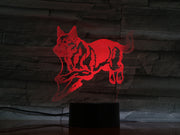 Dog Model 3D Night Light Touch Switch 7 Color Changing LED Table Lamp Office Light USB Night Lights Lamp for Kids AW-1313
