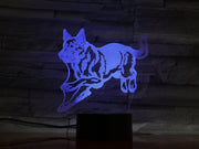 Dog Model 3D Night Light Touch Switch 7 Color Changing LED Table Lamp Office Light USB Night Lights Lamp for Kids AW-1313
