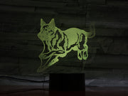 Dog Model 3D Night Light Touch Switch 7 Color Changing LED Table Lamp Office Light USB Night Lights Lamp for Kids AW-1313