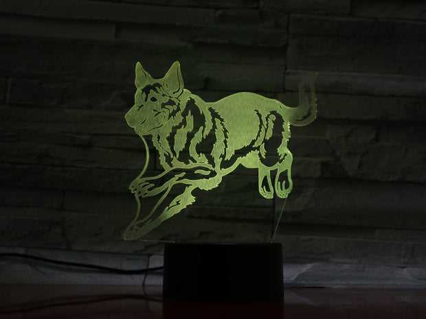 Dog Model 3D Night Light Touch Switch 7 Color Changing LED Table Lamp Office Light USB Night Lights Lamp for Kids AW-1313
