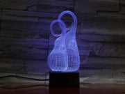 Creative 3D Lamp Abstract Shapes Graphics Nightlight Acrylic USB Illusion Ambiance Novelty Night Lights Table Decor Lamp 1304