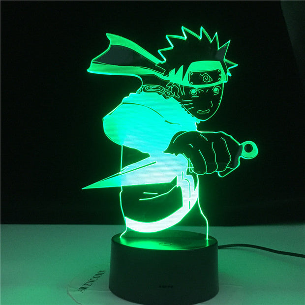 Anime Naruto Uzumaki Kids Led Night Light Team 7 Kakashi Hatake Child Bedroom Decor Colorful Nightlight Sasuke Uchiha 3d Lamp