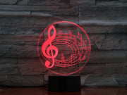 Music Note 3D Lamp