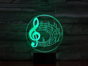 Music Note 3D Lamp