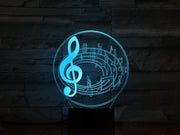 Music Note 3D Lamp