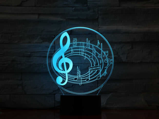 Music Note 3D Lamp