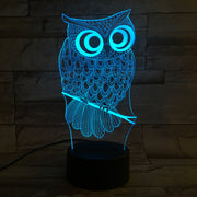 Cartoon 3D Night Light Animal Owl 7 Colors Change LED Table Lamp Art Home Child Bedroom Sleeping Decor Christmas Party Gifts 601