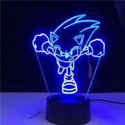 Running Sonic Figure Led Night Light for Kids Bedroom Decoration Nightlight Colors Changing Usb Desk Lamp The Hedgehog Gift