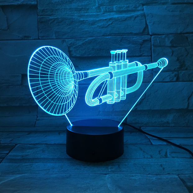 Trumpet 3D Lamp