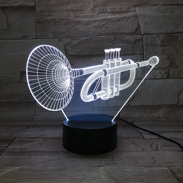 Trumpet 3D Lamp