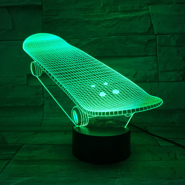 Skateboard 3D Lamp