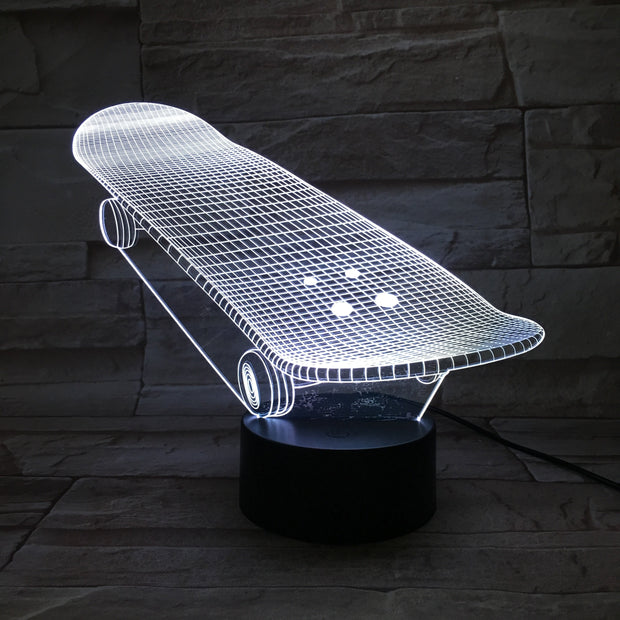Skateboard 3D Lamp