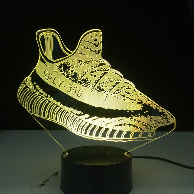 Creative Usb 3D Led Touch Switch Shoes Shape Atmosphere Night Light For Sports Fans Bedroom Movement Lighting Fixture Desk Lamp