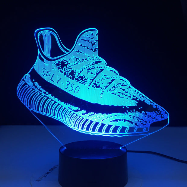 Creative Usb 3D Led Touch Switch Shoes Shape Atmosphere Night Light For Sports Fans Bedroom Movement Lighting Fixture Desk Lamp
